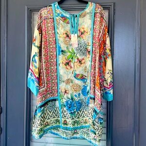 Johnny Was, size small tunic/blouse. This is stunning, with beautiful colors.
